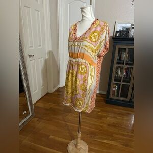 Zara Mulberry Silk Mini Print Dress in Women’s Sz M NWT